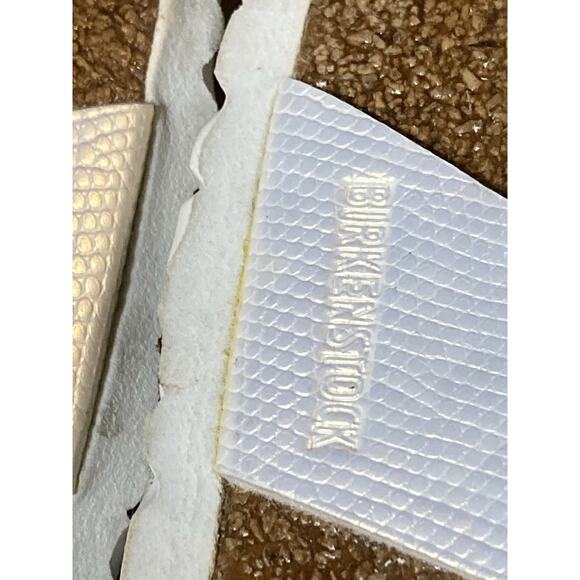 Birkenstock Women's Size 37 U.S 6-6.5 Franca Birko-Flor Shiny Lizard White - Picture 5 of 9